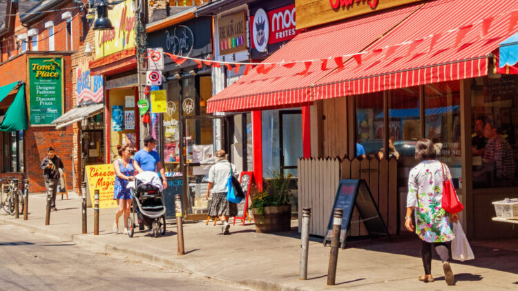 Colorful Shops at Kensington Market in Toronto Ontario Canada